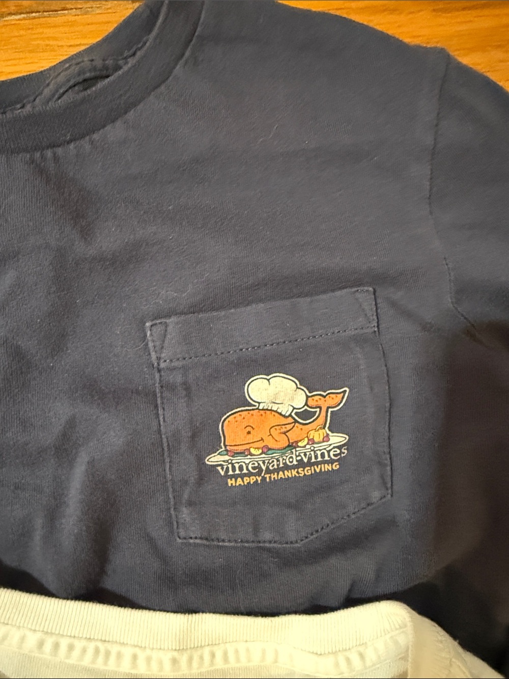 Vineyard Vines White Long Sleeve Pocket  Tee and Navy Long Sleeve Pocket Tee - Picture 2 of 8